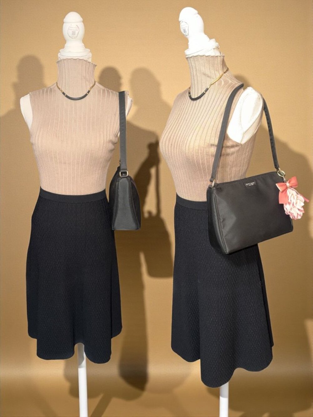 VTG Kate Spade Original Nylon Shoulder Bag Black Handle Satchel 90s Y2K Baguette - Picture 2 of 9